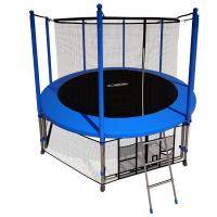 Батут i-JUMP Elegant 16ft 4,88м с нижней сетью и лестницей (blue)