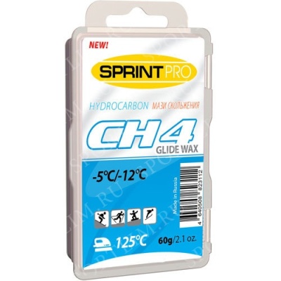 Мази скольжения SPRINT PRO. CH4 Blue (-5 -12°C). 60г